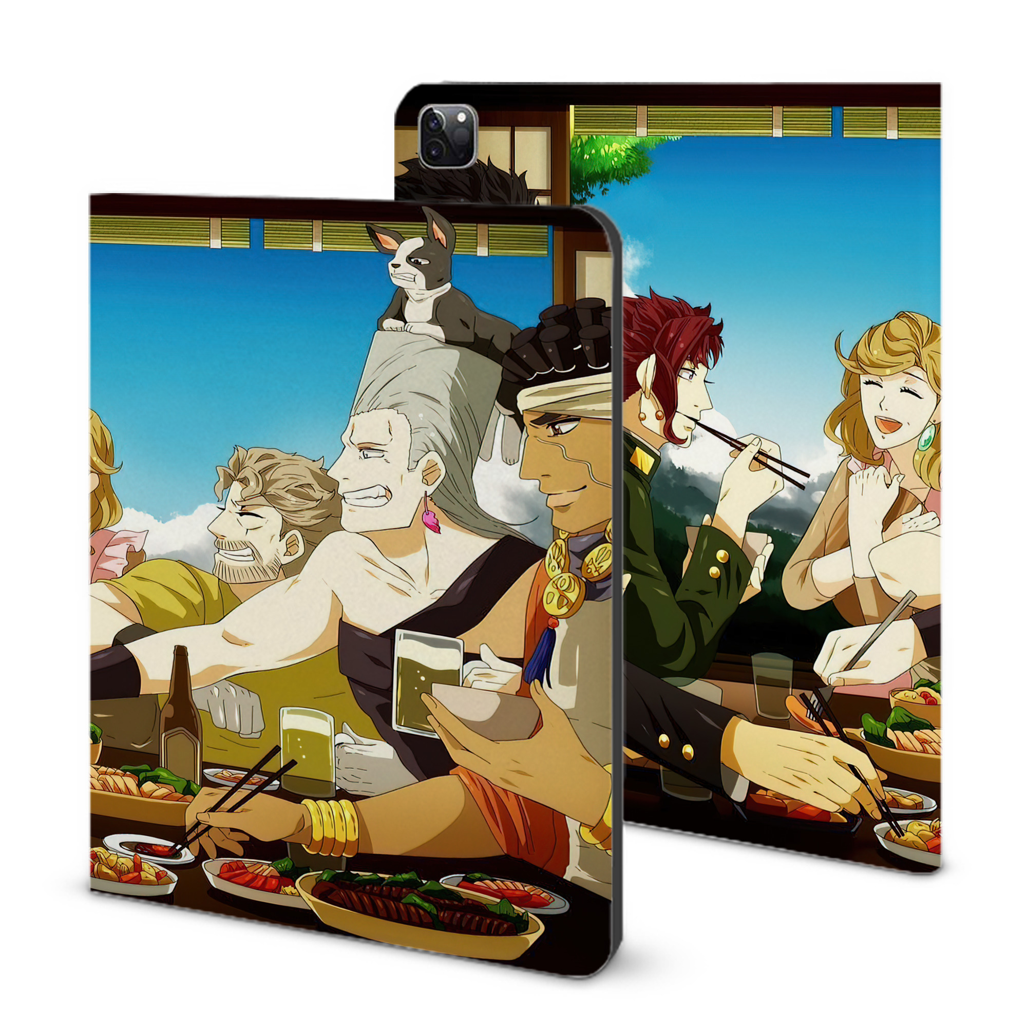 （画像用） ジョジョの奇妙な冒険 JoJo's Bizarre Adventure IPad ケース ブック型 PUレザー TPU 耐衝撃 軽量 薄型 ペン収納なし 全面保護 IPad 各モデル対応